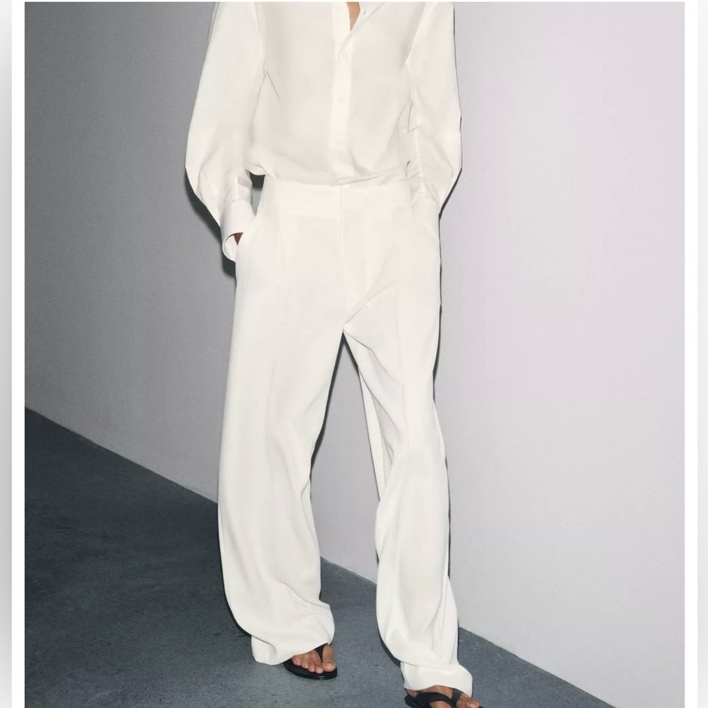 Zara Ecru Trousers